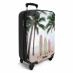 Surfboard - Palmbomen - Kleurrijk NBS - Handbagage koffer - Volwassenen Unisex middel -productfoto_3d