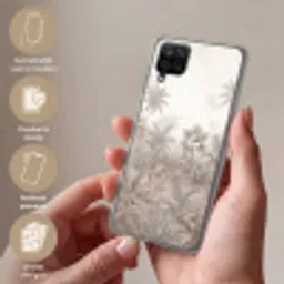 Jungle - Tropisch - Natuur -Vintage - Beige Telefoonhoesje Samsung Galaxy A12 klein -sfeer3_NL