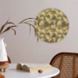 Modern - Cirkel - Goud Akoestische PET Vilt - Rond klein 838 -sfeer3
