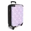 Bloemen en bladeren op paarse achtergrond NBS - Handbagage koffer - Volwassenen Unisex middel -productfoto_3d