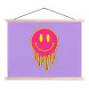 Smiley - Drip - Neon textielposter latten blank klein -3d