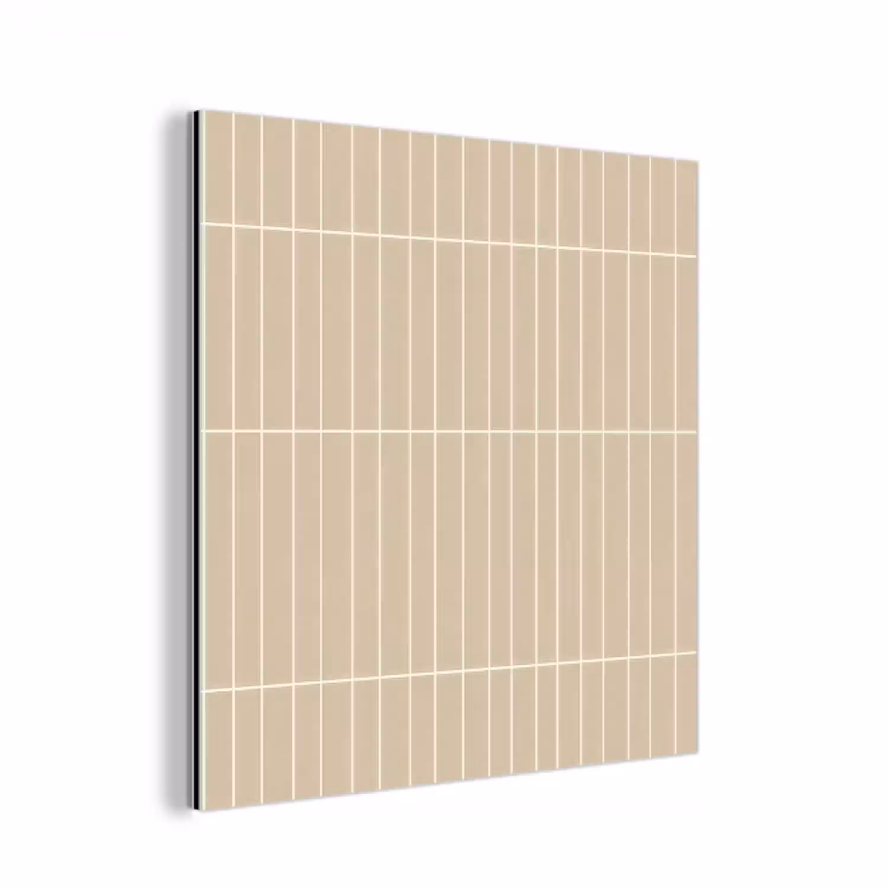 Verticaal - Wandtegel - Crème - Beige aluminium wit klein 46 -3d