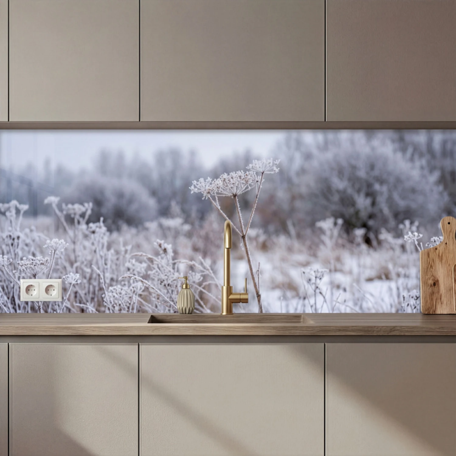Schermbloem - Rijp - Kristallen - Winter - Delicaat keuken achterwand 2 middel zz_3dshopping