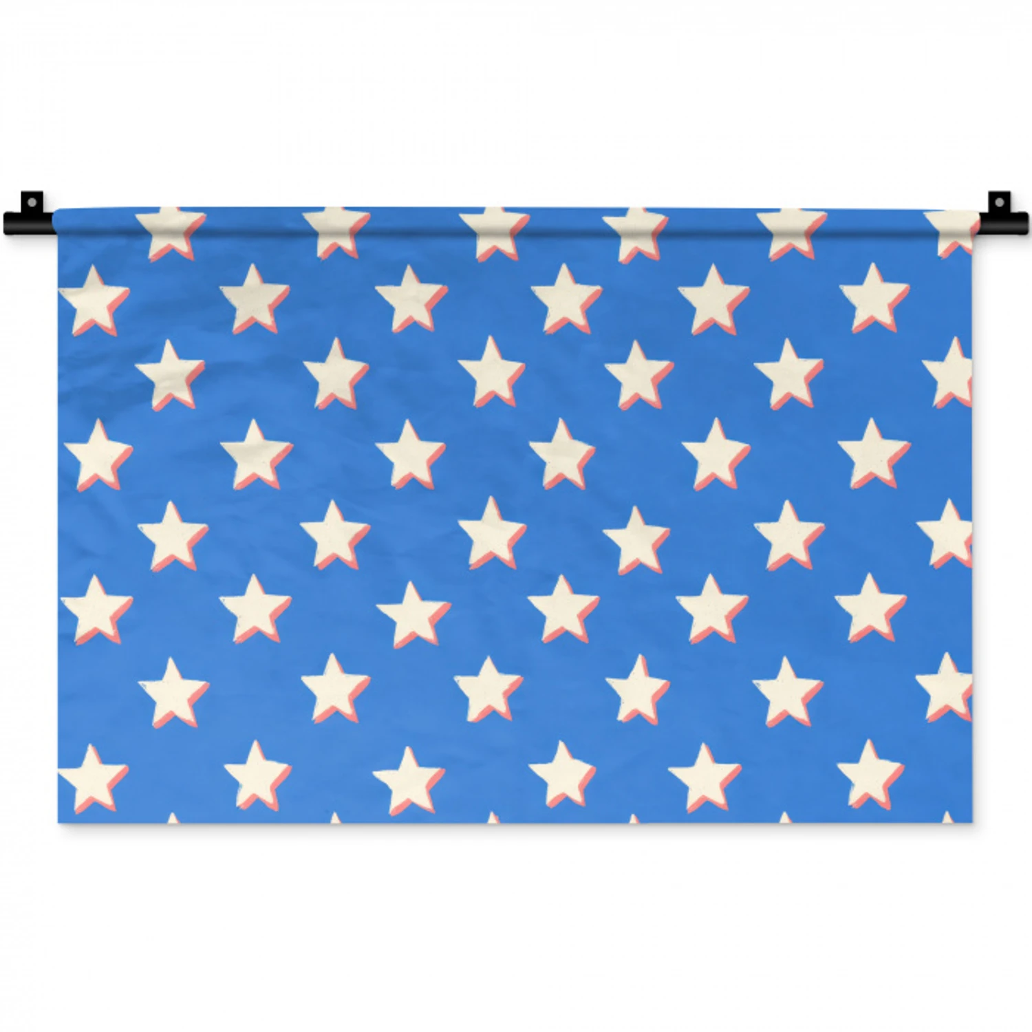 Sterren - Patroon - Blauw Wandkleed katoen klein 269 -zz3d