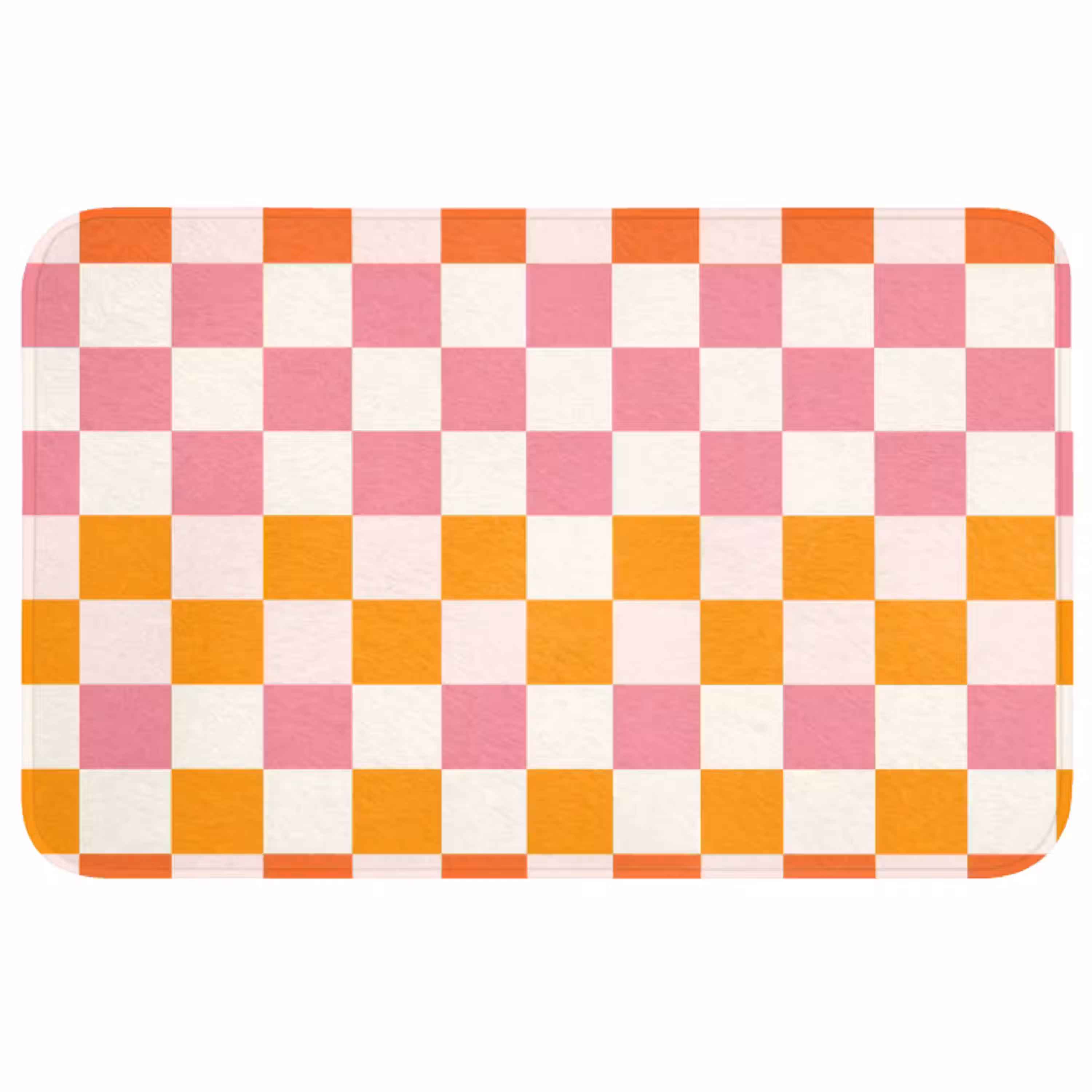 Vierkant - Patroon - Oranje Badmat middel 997 -3d