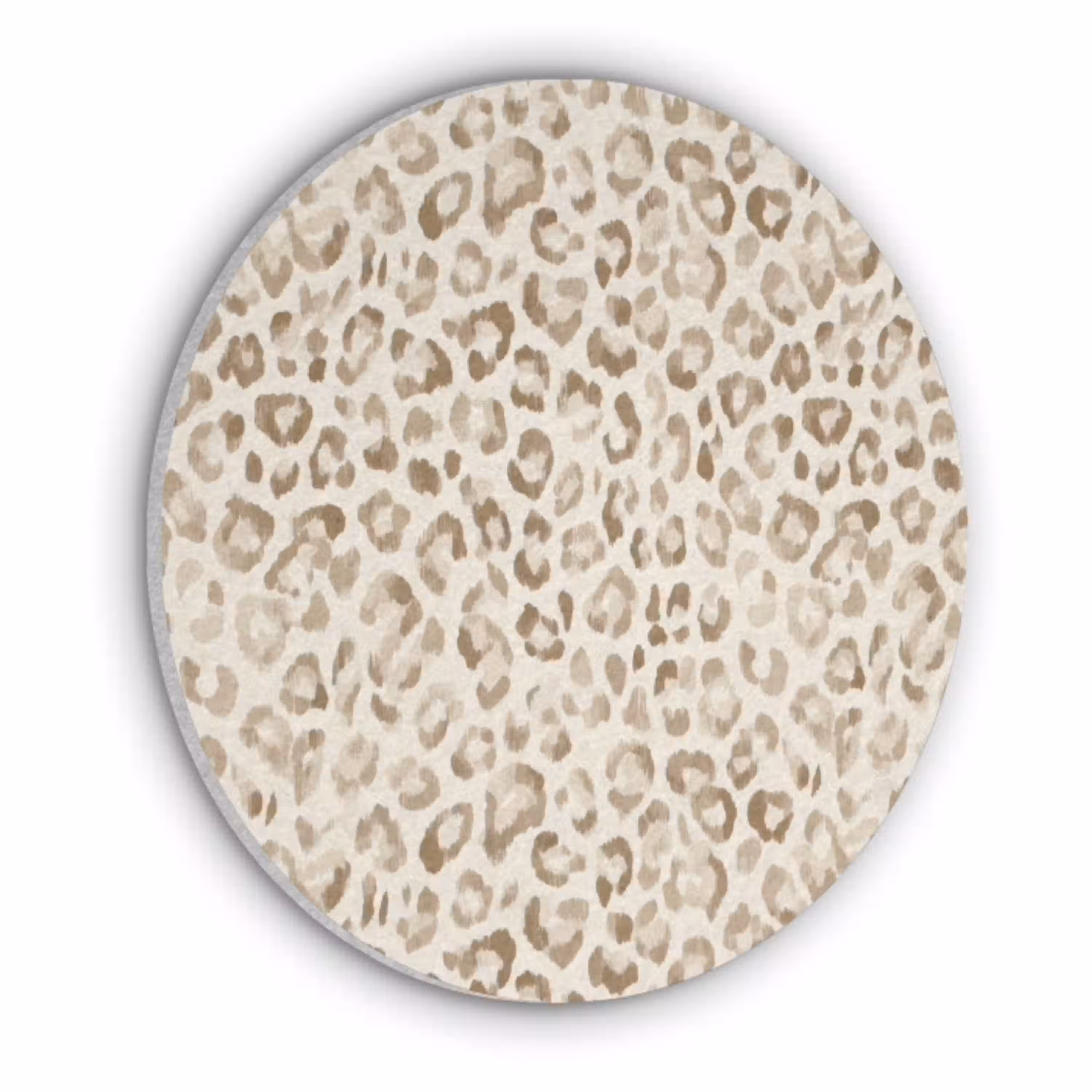 Luipaard - Klassiek - Beige Akoestische PET Vilt - Rond klein 838 -3d