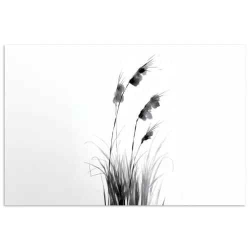 Minimalistisch - Stelen - Wit poster papier klein -3d