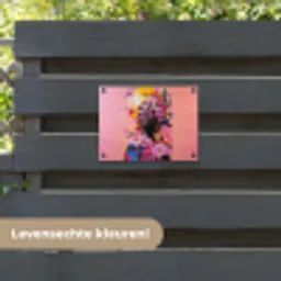 Kleurrijk - Bloemen - Vrouw - Zon tuinposter los doek klein -sfeer3
