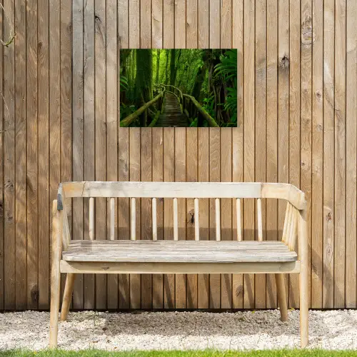 Jungle - Brug - Mos - Natuur - Tropisch Tuinposter op houten frame 2 cm dik klein -sfeer4