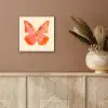 Vlinder - Minimalistisch - Roze aluminium wit klein -sfeer4