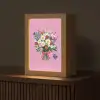 Bloemen - Quote - Kaartje - Kleurrijk Light Box met kabel (Tafellamp) klein -z3d_website