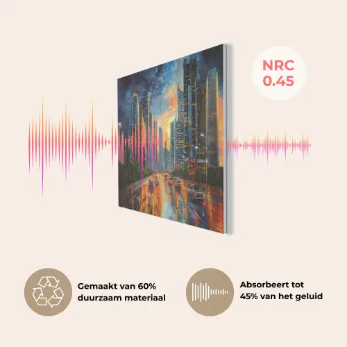 Auto - Skyline - Zon - Blauw PET vilt klein -USP_NL