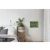 Panter - Zebrapatroon - Groen textielposter latten blank klein -woonkamer