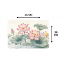 Aquarel - Lotusbloemen - Kleurrijk Placemat vinyl groot -specs