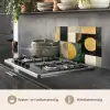 Abstract - Goud - Brons - Vormen - Geometrisch keuken achterwand spatscherm klein -usp_NL