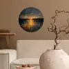 Gouden Reflectie op Water Wandcirkel behangsticker klein -sfeer1