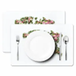 Wereldkaart - Kleurrijk - Bloemen - Lente Placemat vinyl groot -zzsfeer2_Kitchenyeah-website