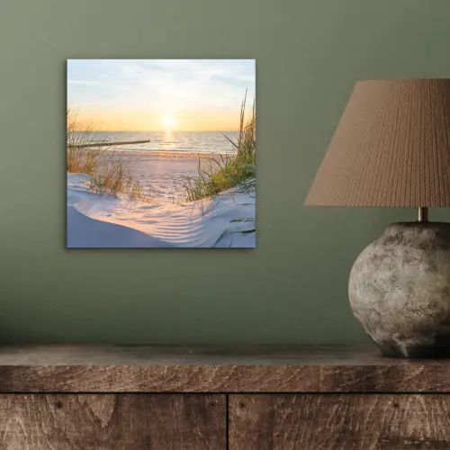 Strand - Zon - Duin - Gras - Zand - Horizon aluminium wit klein -sfeer2