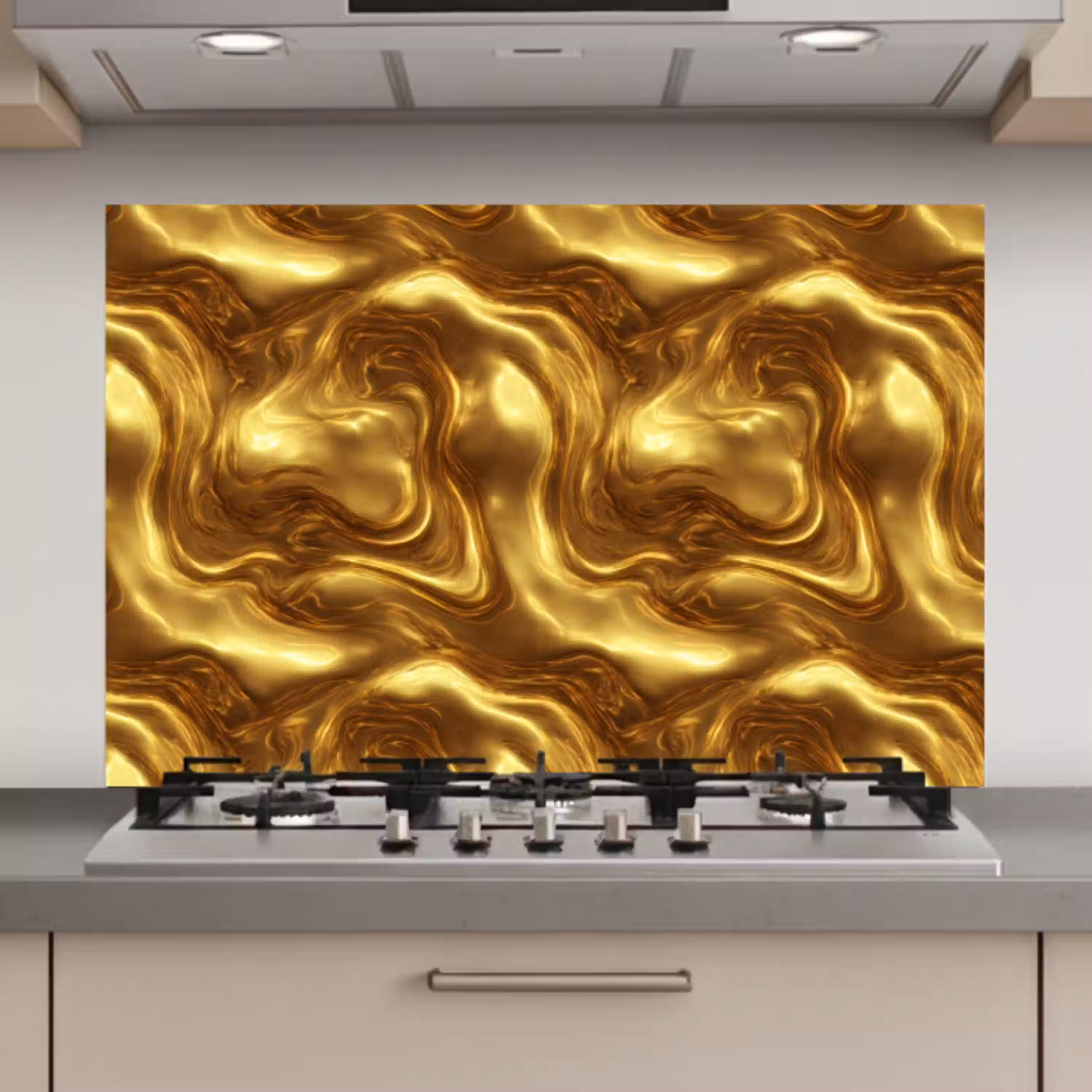 Textuur - Vloeibaar - Organisch - Goud keuken achterwand spatscherm klein 900 -3d_website