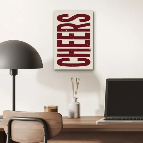 Red - Cheers - Decoratie - Beige aluminium wit klein -sfeer5
