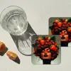 Vrouw - Chocolade - Frambozen - Aardbeien - Koekjes onderzetter kurk middel -sfeer4