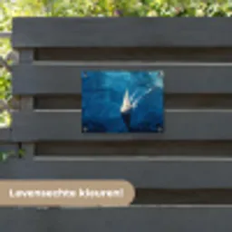 Zeilboot - Water - Abstract - Schaduw tuinposter los doek klein -sfeer3