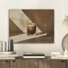 Glas - Ijskoffie - Schaduw - Bruin PET vilt klein -sfeer1