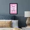 More coffee - Roze - Paars - Strepen - Mok fotolijst zwart zonder passe partout klein -sfeer3
