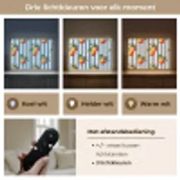 Strepen - Citroen - Blauw Light Box met batterij (Wandlamp) middel 907 -USP_lichtkleurNL