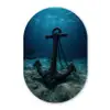 Anker - Ijzer - Zeebodem - Zand Wandcirkel Ovaal Forex klein -3d