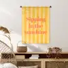 Gestreept - Geel - Sunshine - Letters Wandkleed katoen klein -sfeer5