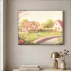 Schapen - Huisje - Platteland Textielframe zwart klein -sfeer2