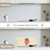 Aardbei - Minimalistisch - Rood - Fruit keuken achterwand spatscherm klein -voor_na_DE