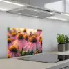 Bloemen - Paars - Bijen keuken achterwand spatscherm klein -3d_schuin