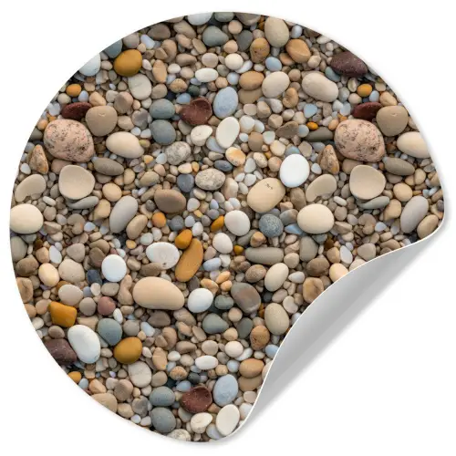 Kleine - Grote - Stenen Wandcirkel behangsticker klein 186 -3d
