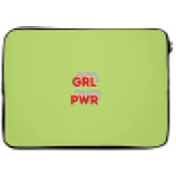 Grl pwr - Groen - Rood - 3D laptophoes neopreen klein -zkaufland3dotto