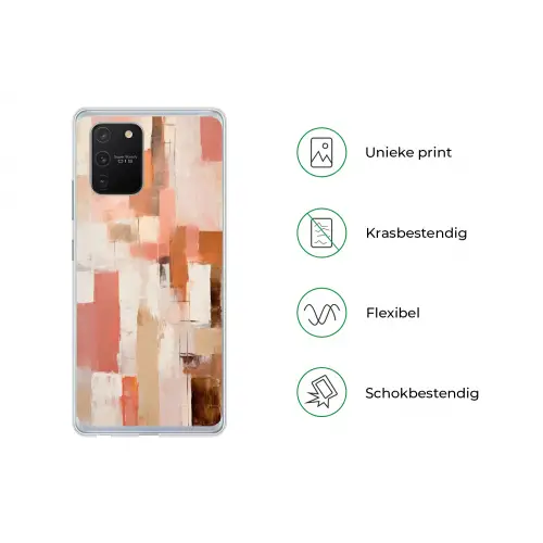 Kunst - Roze - Abstract Telefoonhoesje Samsung Galaxy S10 Lite klein -specsS10Lite