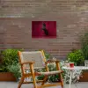 Hengst - Steigert - Rood Tuinposter op houten frame 2 cm dik klein -sfeer3