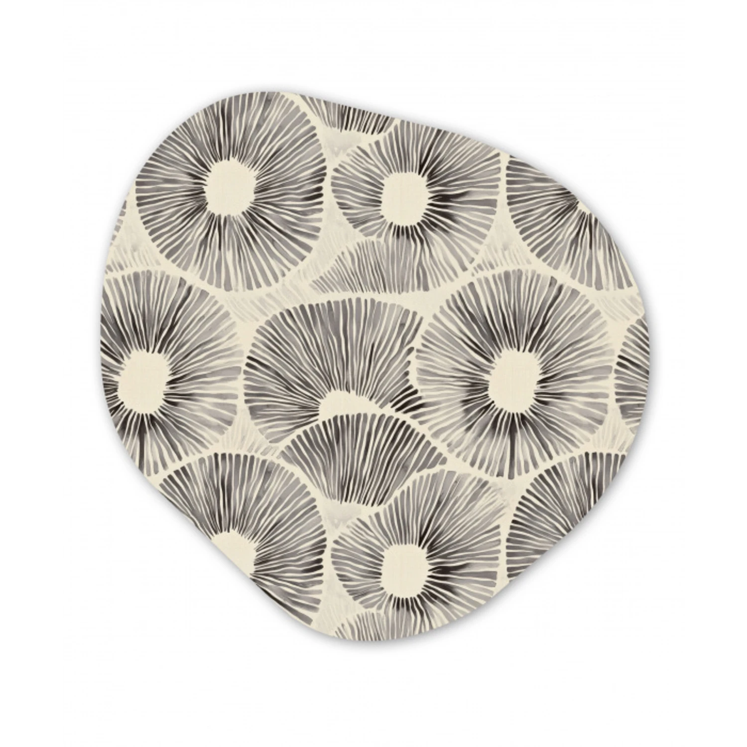 Cirkels - Patroon - Zwart Wandcirkel Organisch Forex 3mm klein 629 -3d