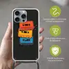 Cassettes - Kleurrijk - Verfspatten Hoesje iPhone 16 Pro Max met koord klein -sfeer2_NL