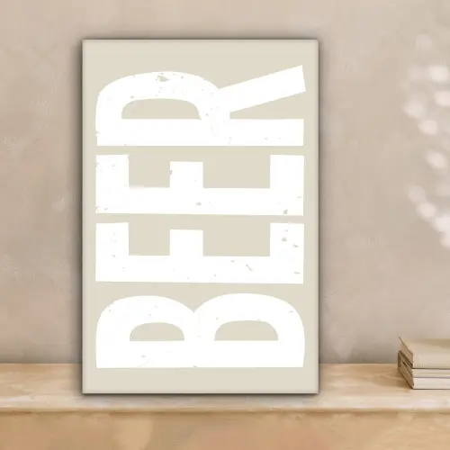 Beer - Japandi - Beige - Decoratie canvas 2cm klein -sfeer1