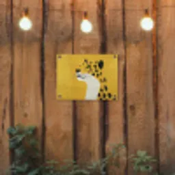 Cheetah - Illustratie - Geel tuinposter los doek klein -sfeer1
