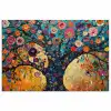 Boom - Levensboom - Kleurrijk - Bloemen - Modern poster papier klein -3d