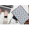Ornament - Tegel - Kleurrijk laptophoes neopreen klein 279 -bureau