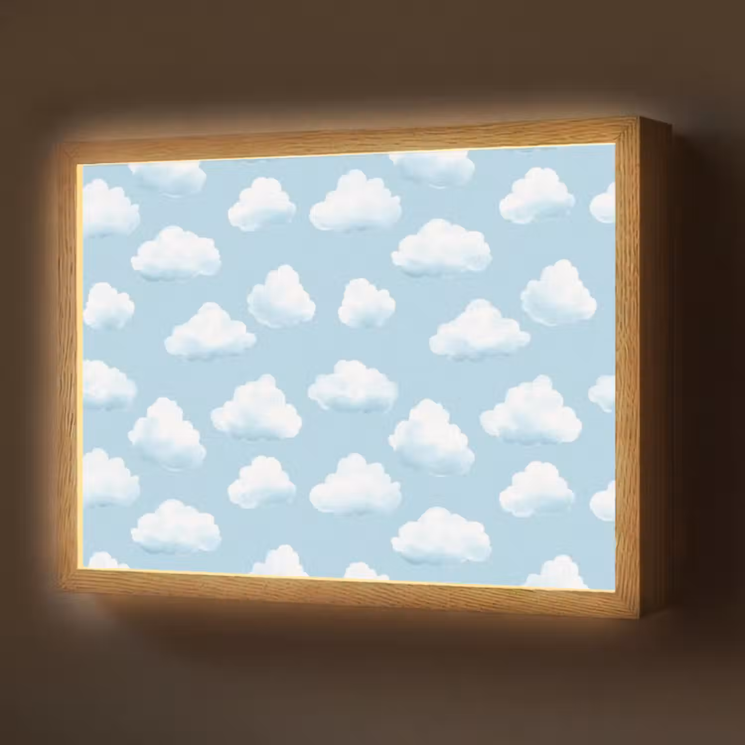 Lightbox - Wandleuchte - Wolken - Illustration - Blau