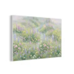 Bloemenveld - Heuvels - Kleurrijk forex 5mm xxl -3d