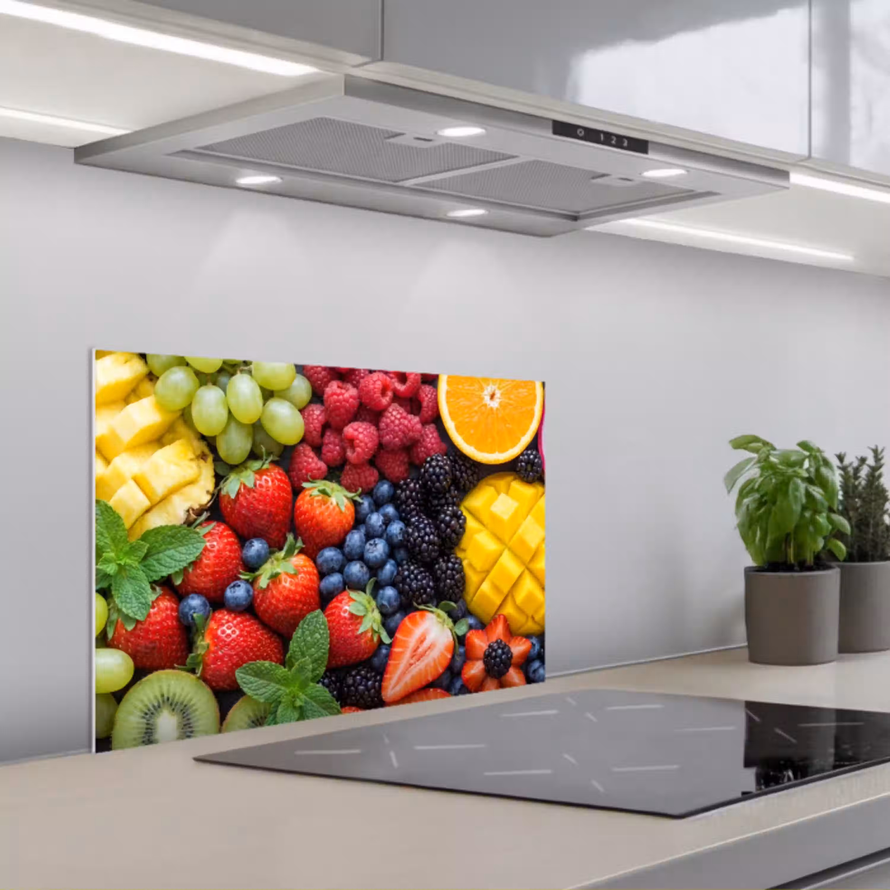 Fruit - Vers - Kleurrijk - Eten keuken achterwand spatscherm klein -3d_schuin