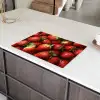 Aardbei - Fruit - Rood Inductie beschermer vinyl 3mm klein -sfeer8