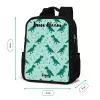 Dinos - Patroon - Groen Rugzak - Zwart middel -productfoto_formaten