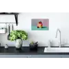 Taartje - Aardbeien - Glazuur - Kleurrijk Muursticker klein -keuken